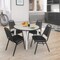 Regency Kahlo Round Table & Chair Sets, 42 W, 42 L, 29 H, Wood, Metal, Vinyl Top, Maple TPL42RNDPLCM29BK - alternate 1